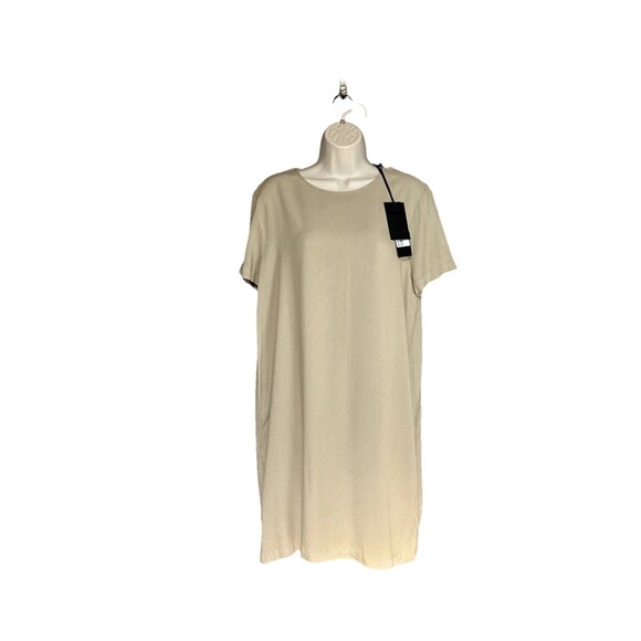 NWT Jenni Kayne Size Large Crepe T-Shirt Dress Willow Beige New - Picture 9 of 9